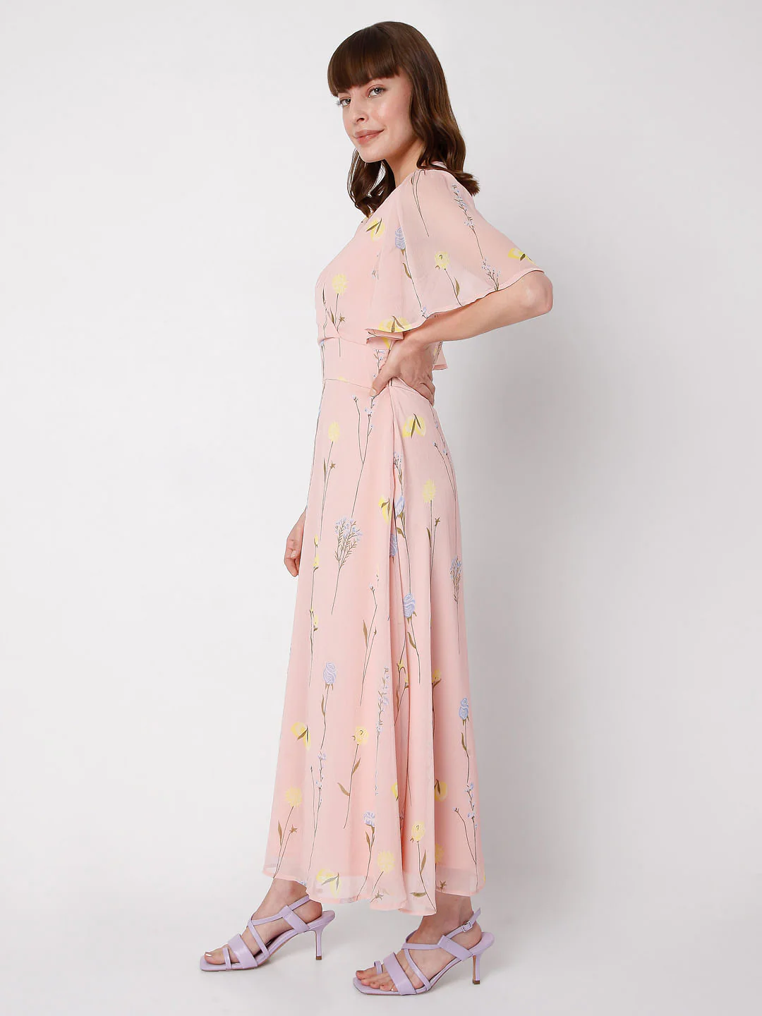 Pink Floral Maxi Dress - Image 3