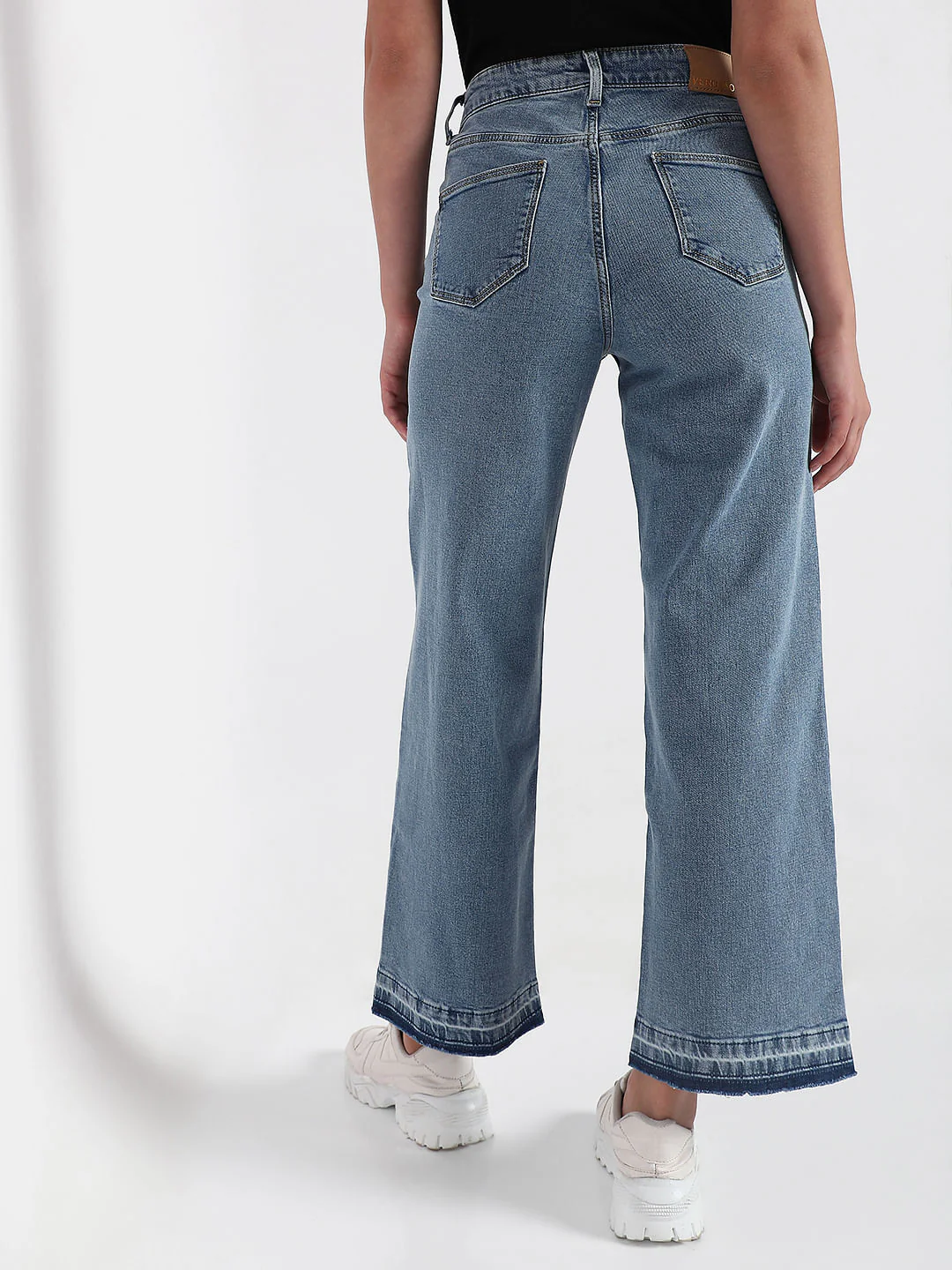 Blue High Rise Straight Fit Jeans - Image 4