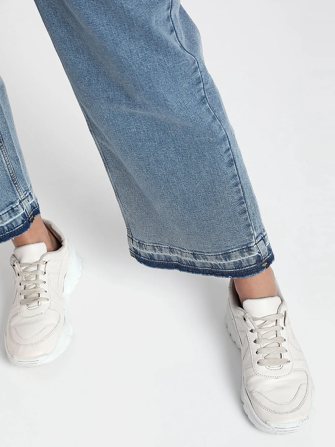 Blue High Rise Straight Fit Jeans - Image 5