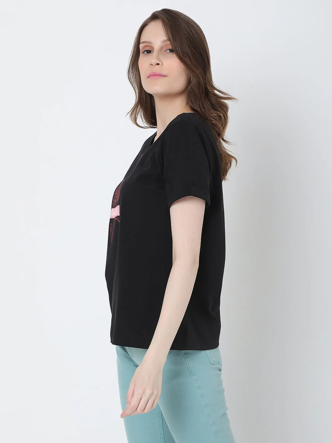 Black Graphic Print T-Shirt - Image 3