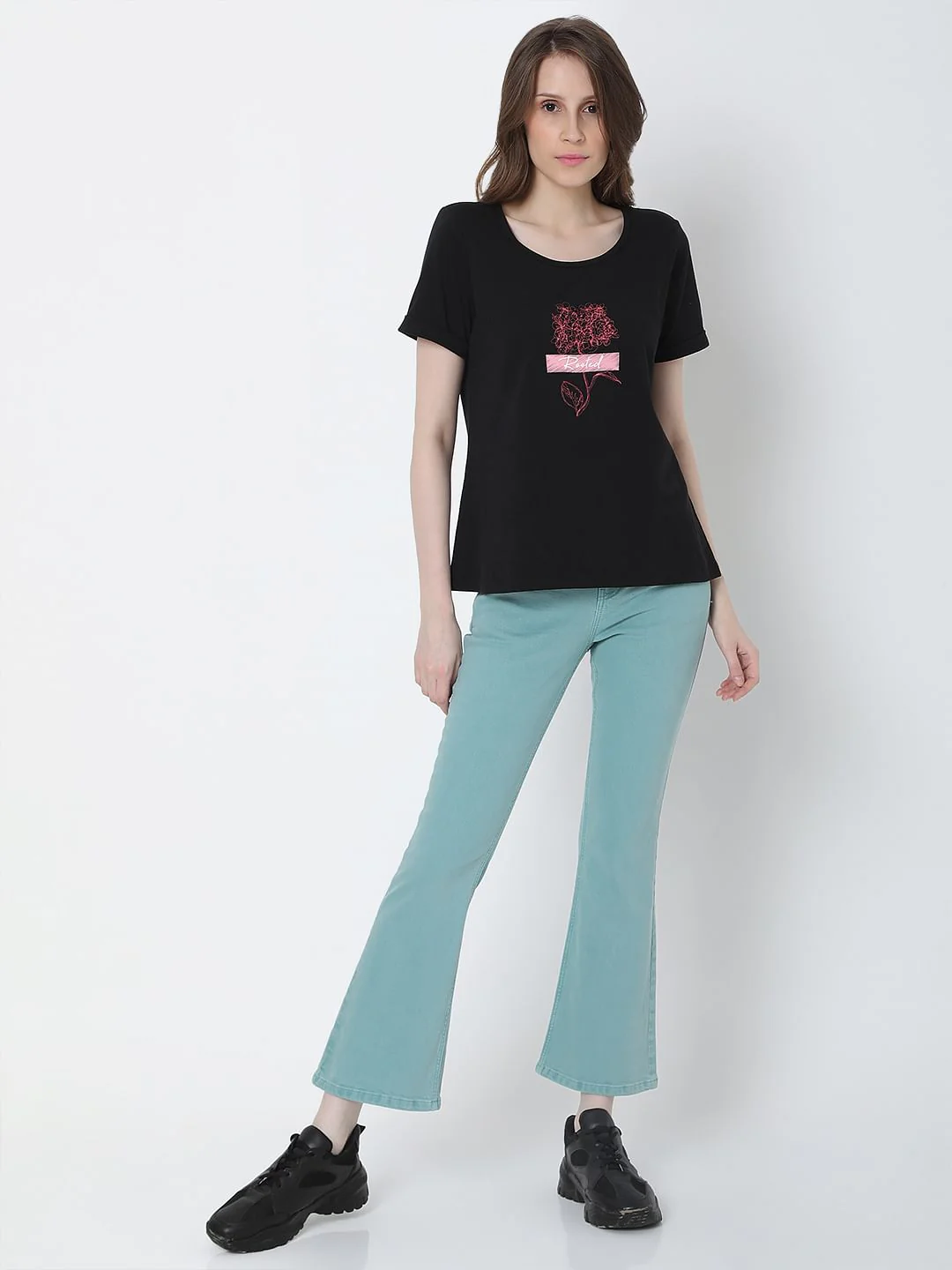 Black Graphic Print T-Shirt - Image 5