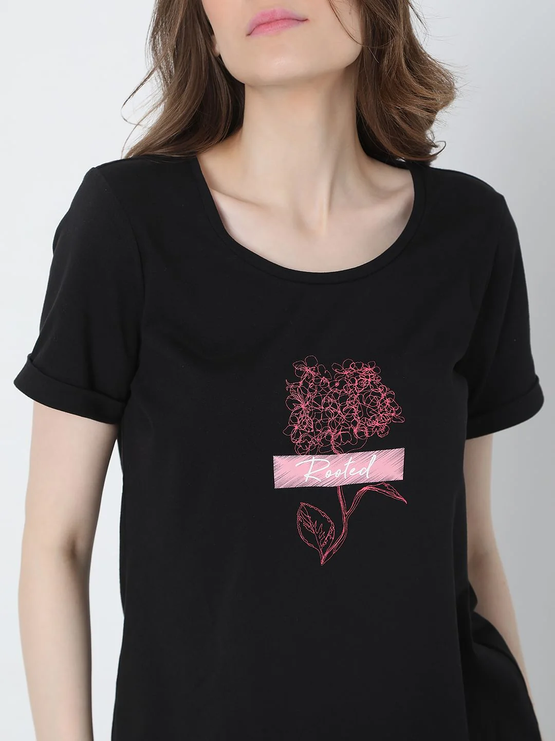 Black Graphic Print T-Shirt - Image 6