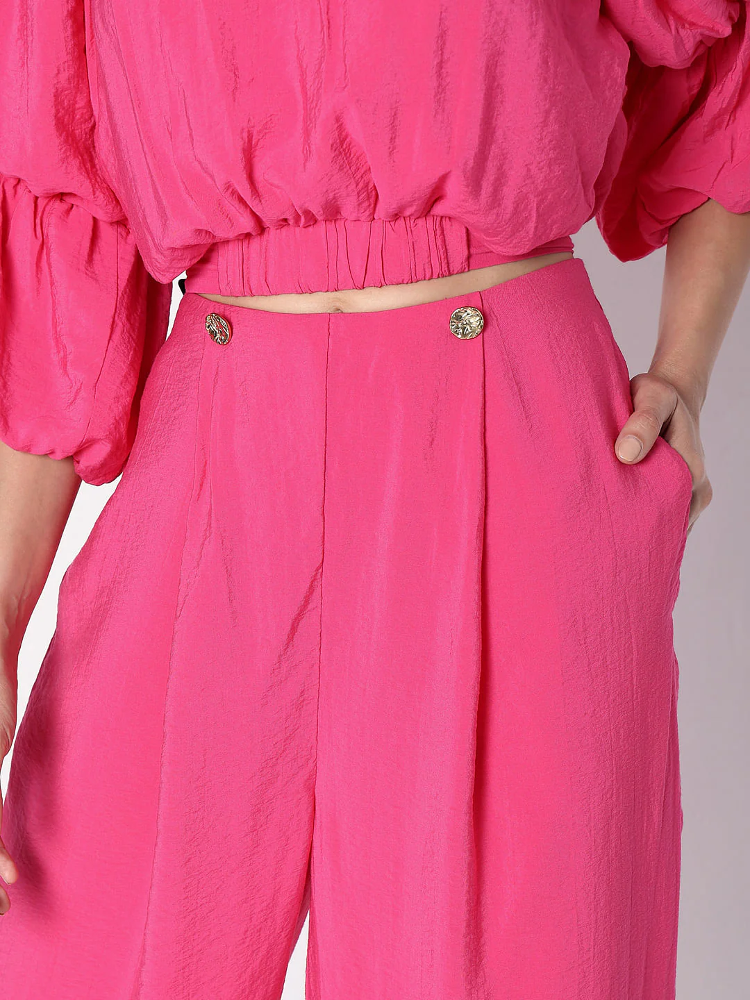 Marquee Pink High Rise Co-Ord Set Pants - Image 6