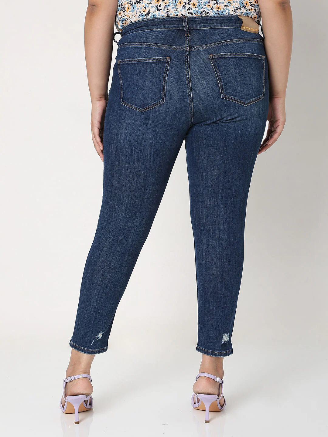 Curve Blue High Waist Wendy Skinny Jeans - Image 4
