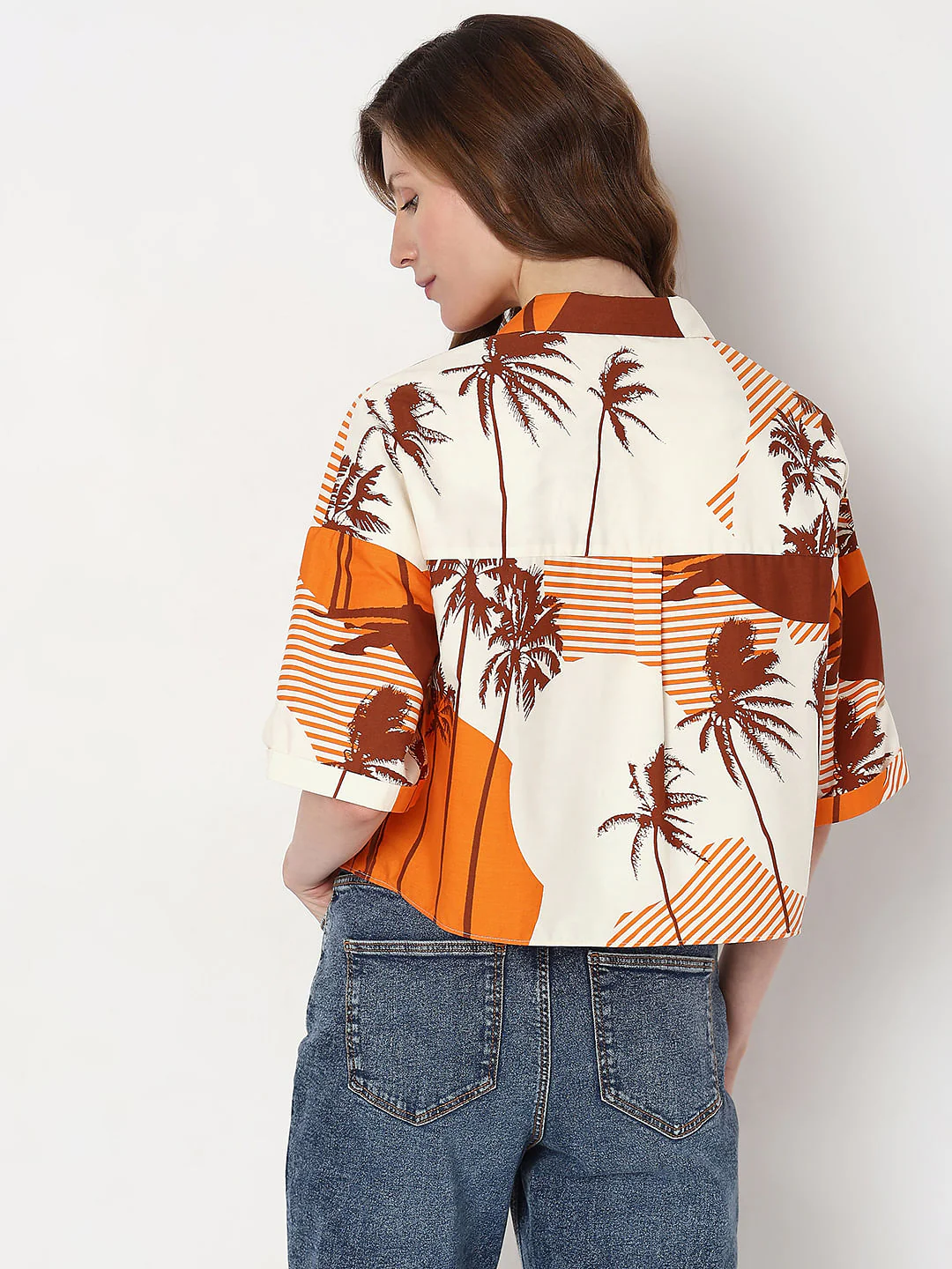 Orange Printed Shirt - Image 4