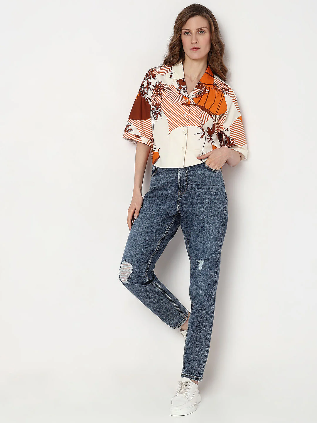 Orange Printed Shirt - Image 5