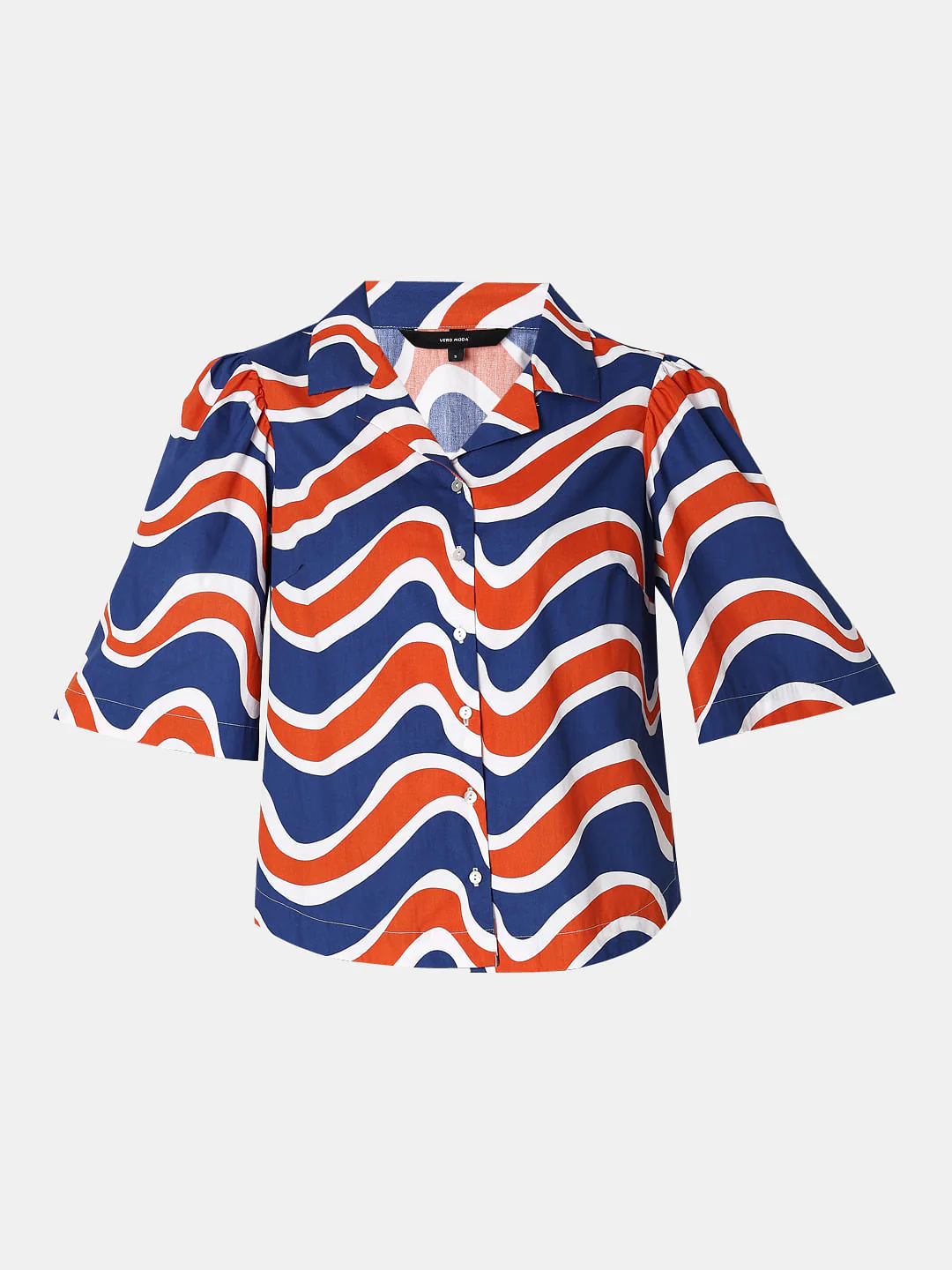 Blue & Orange Printed Shirt - Image 7