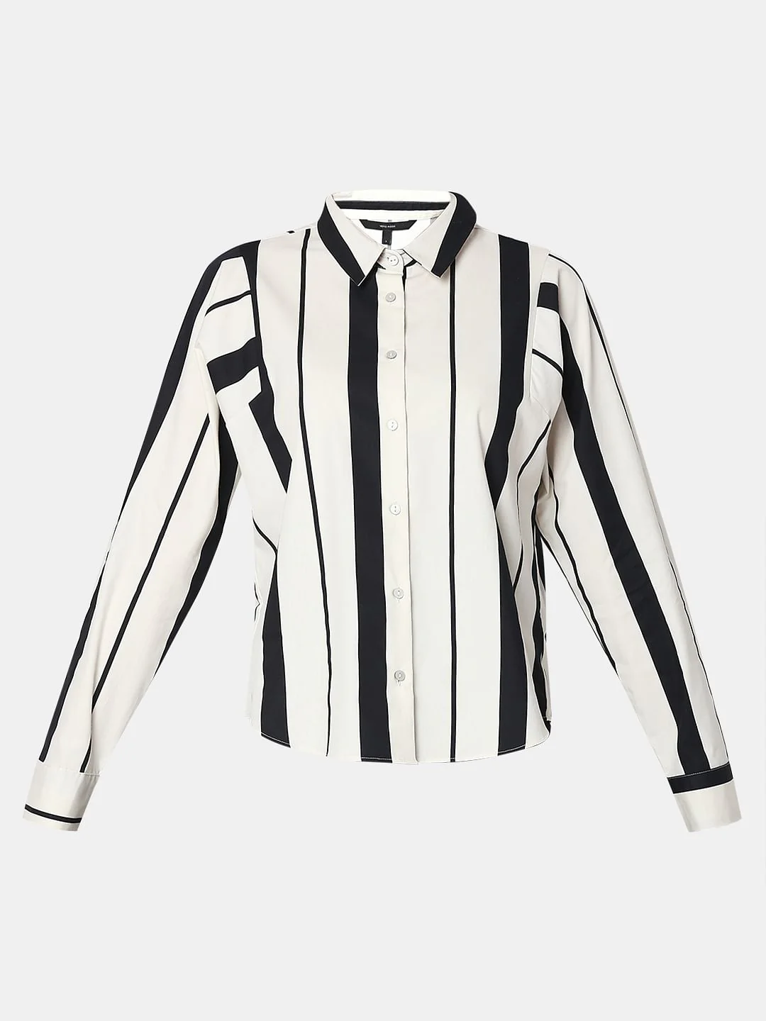 White & Black Striped Formal Shirt - Image 7