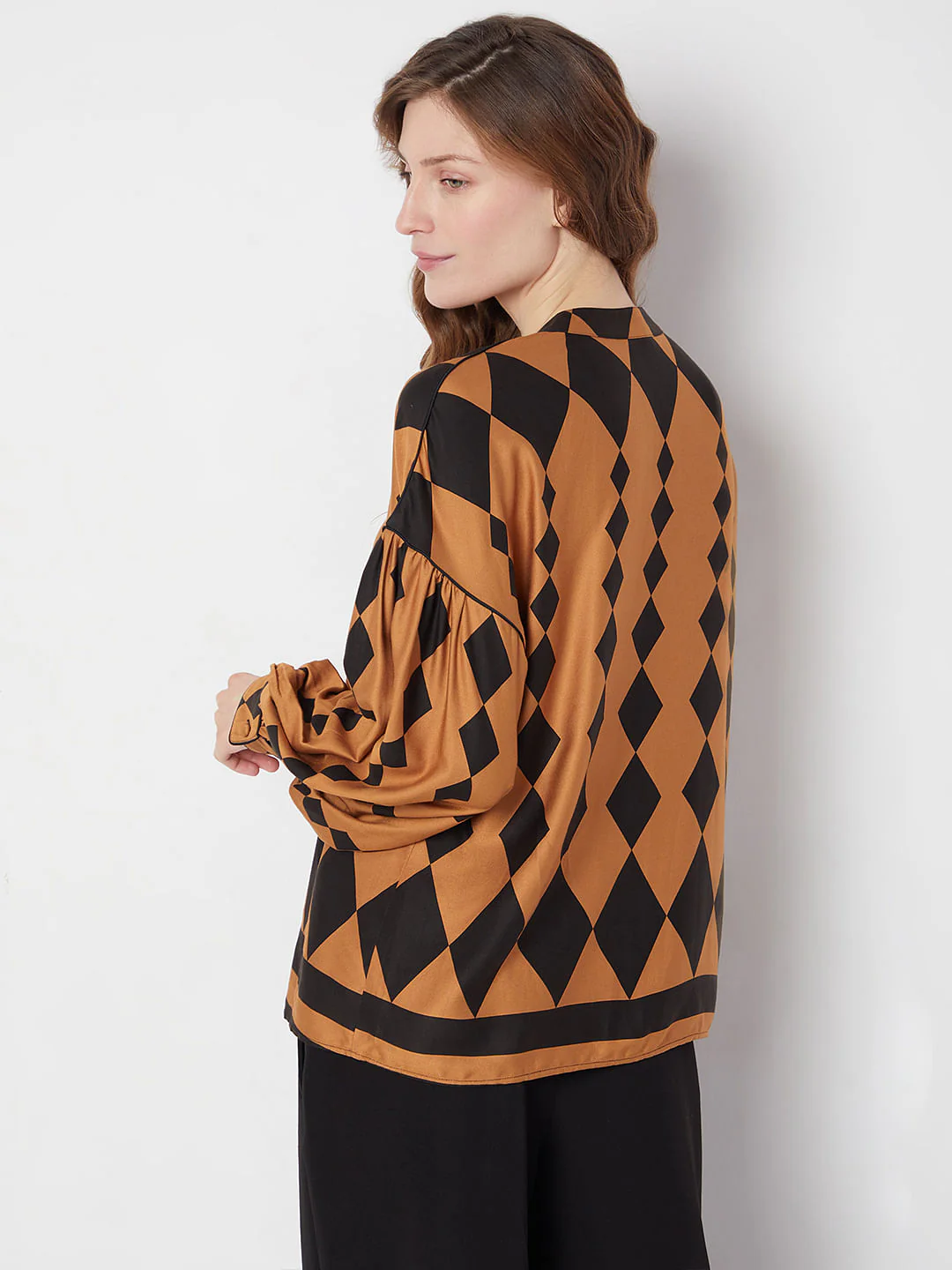 Yellow Abstract Print Shirt - Image 4