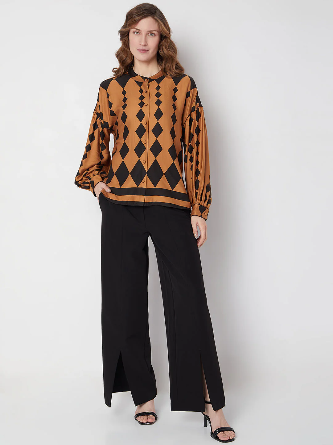 Yellow Abstract Print Shirt - Image 5