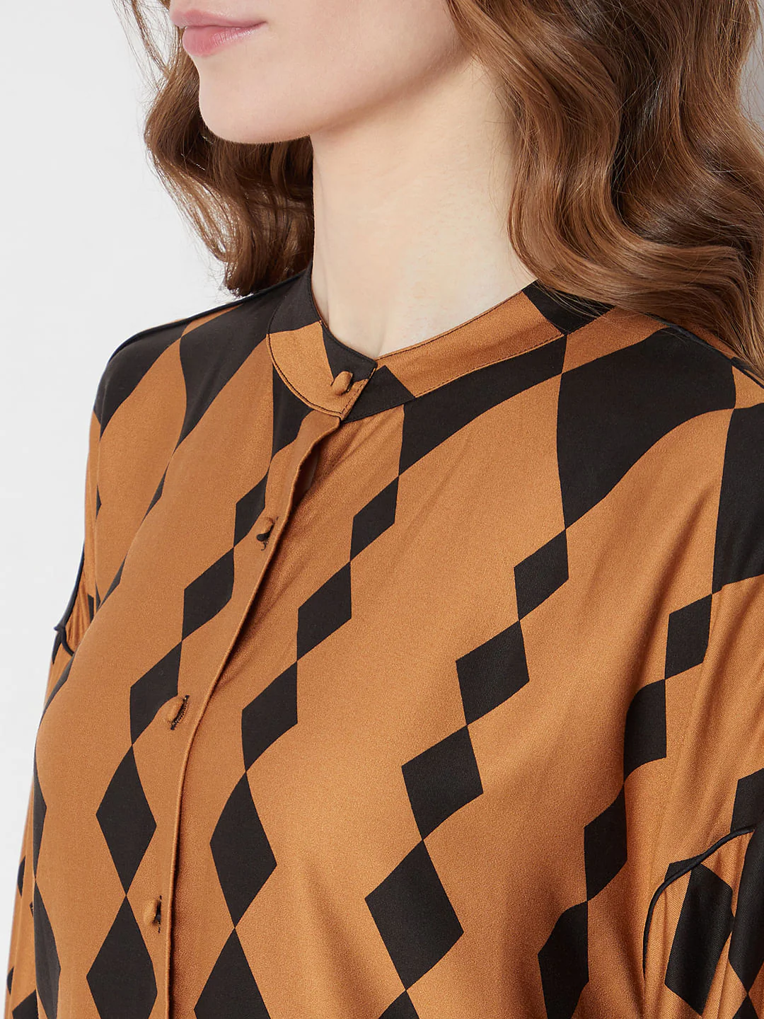 Yellow Abstract Print Shirt - Image 8