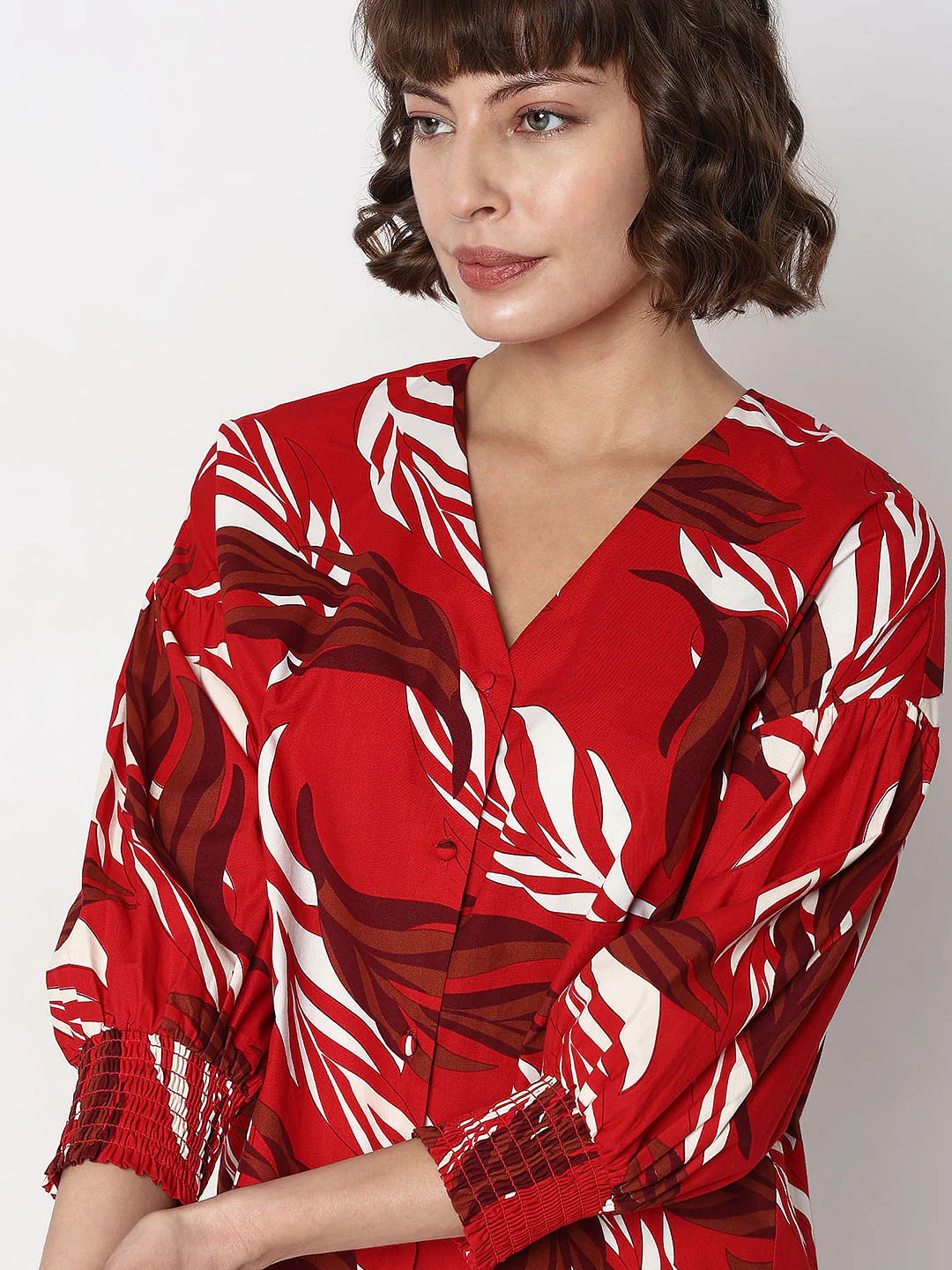 Red Leaf Printed Top - Image 6