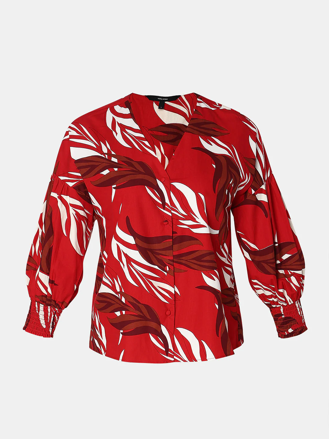 Red Leaf Printed Top - Image 7