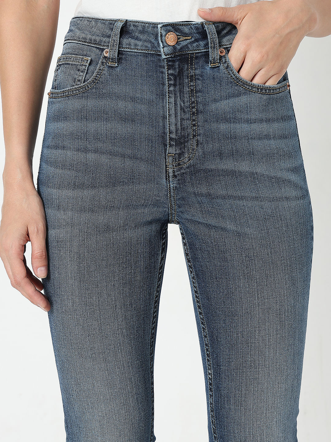 Blue High Rise Petra Bootcut Jeans - Image 6
