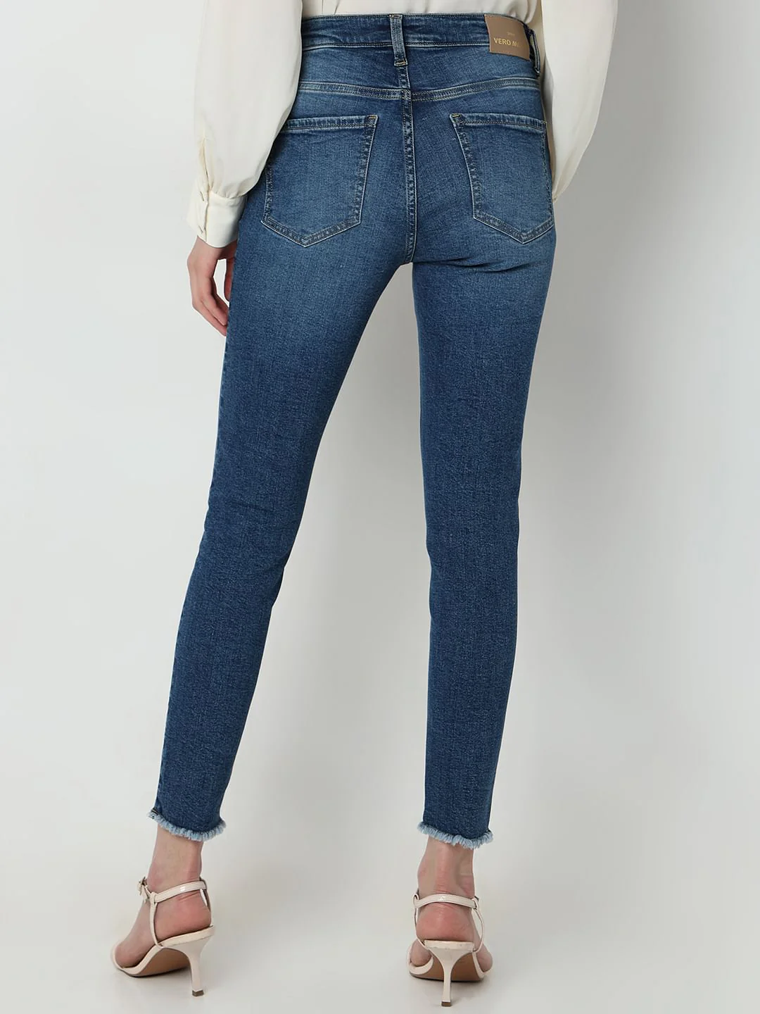 Blue Mid Rise Wendy Skinny Fit Jeans - Image 4