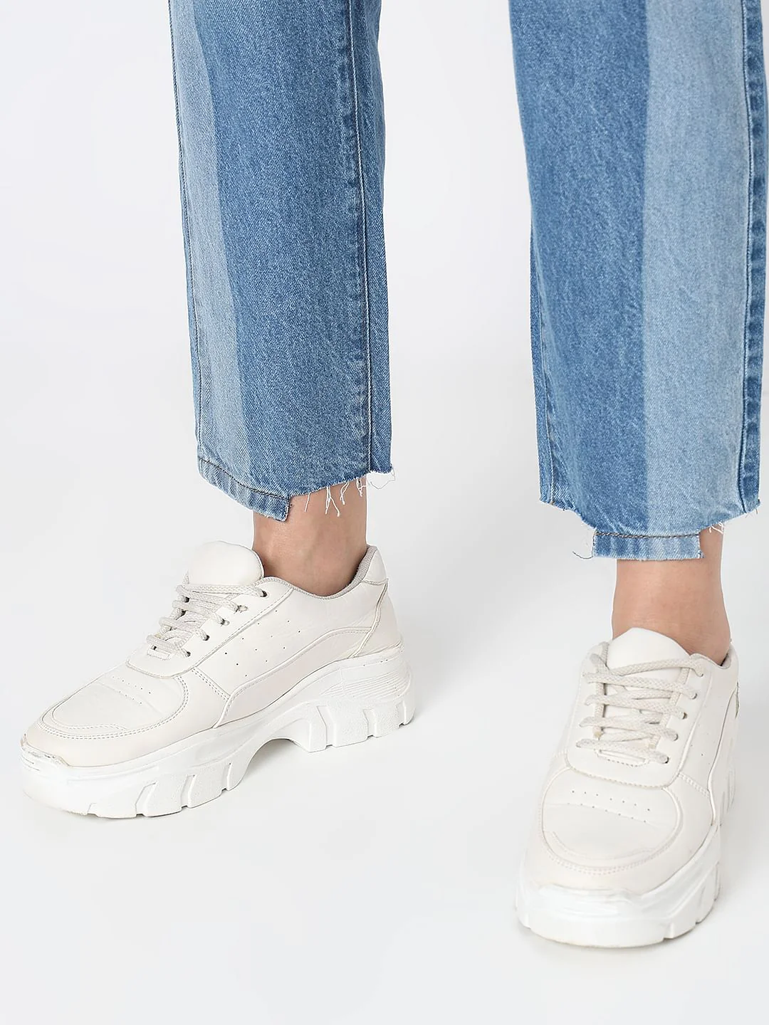 Light Blue Two-Toned Jade Straight Jeans - Image 9
