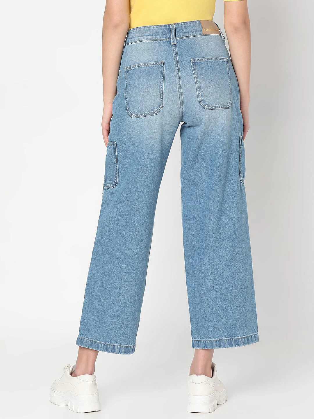 Blue Jade Straight Fit Cargo Jeans - Image 4