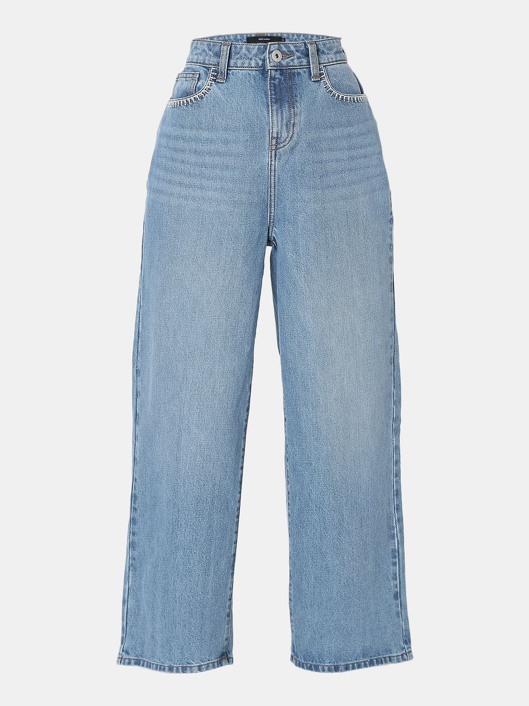 Light Blue High Rise Zoey Wide-Leg Jeans - Image 7