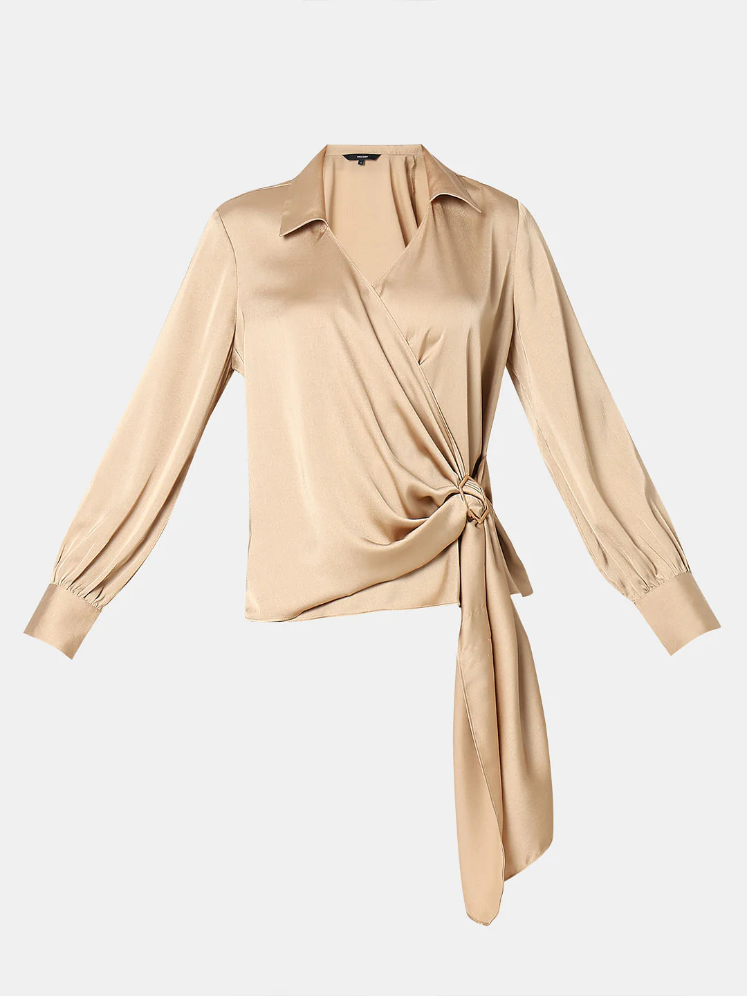Beige Satin Asymmetric Top - Image 7