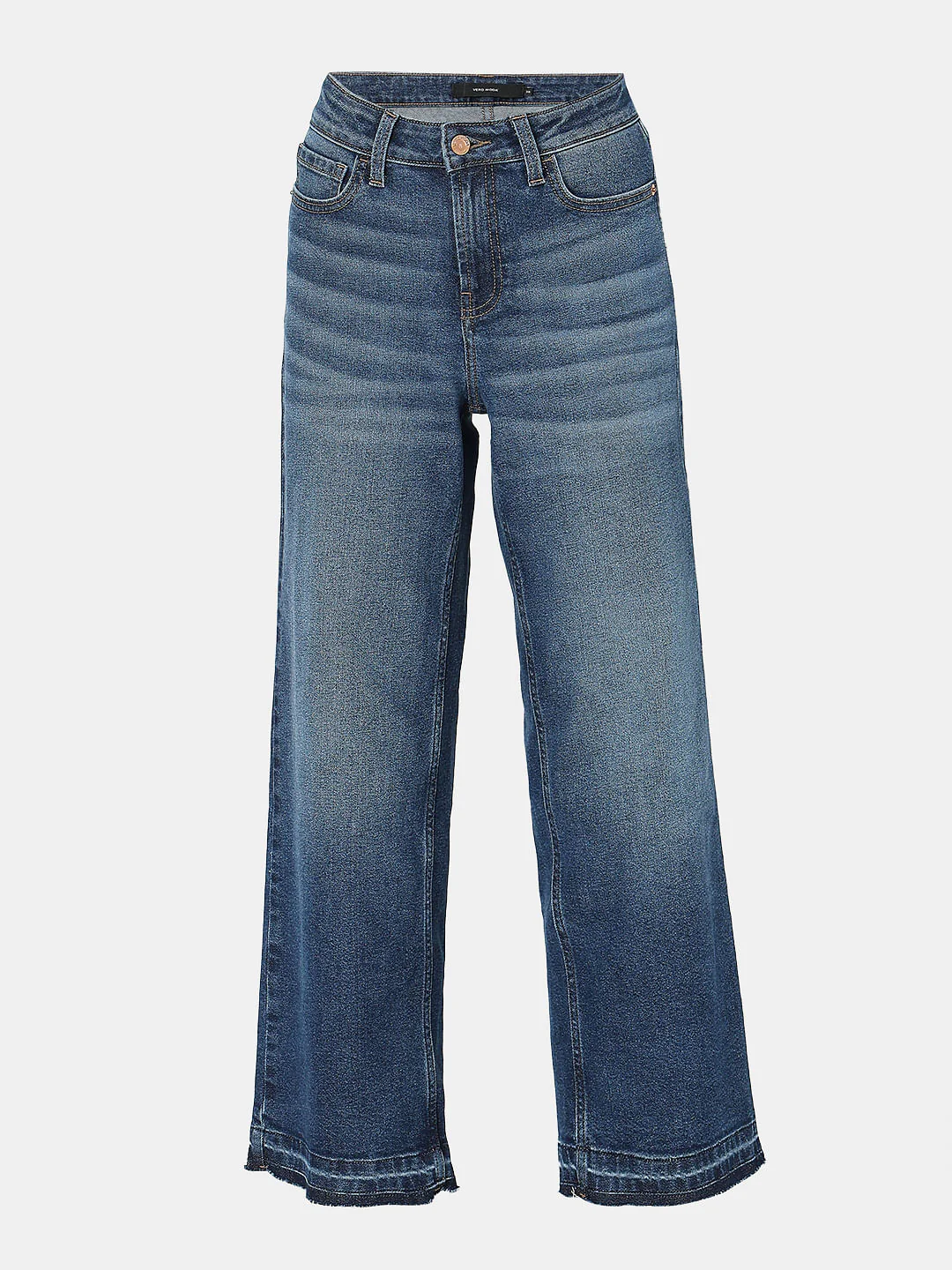 Dark Blue Faded Zoey Wide-Leg Jeans - Image 7