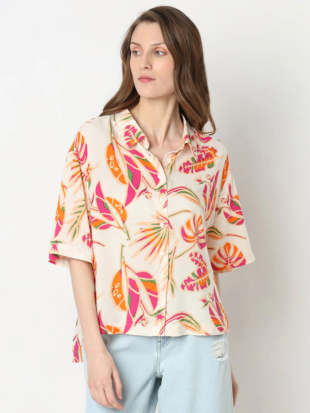 Orange Printed Shirt - Image 2