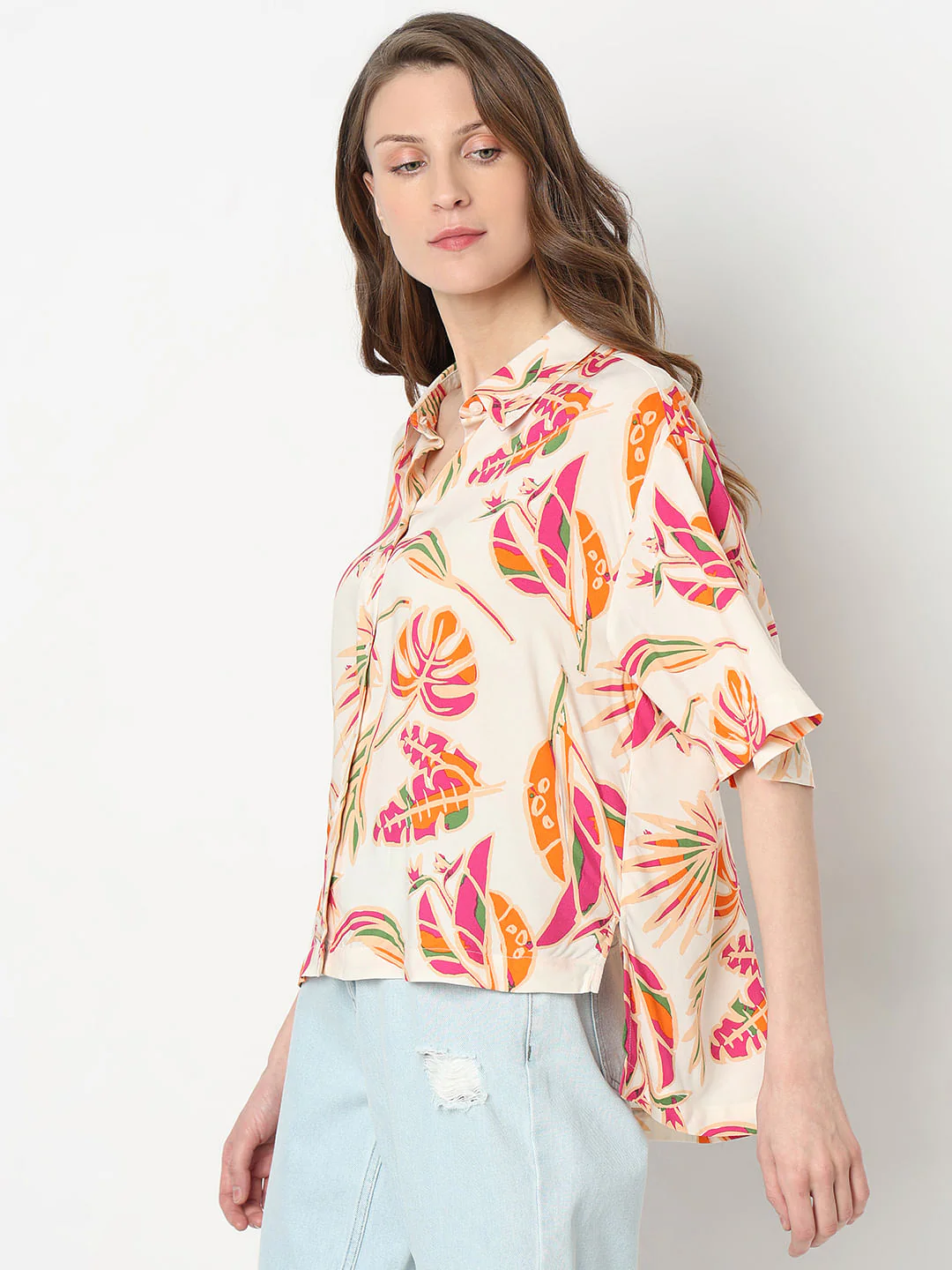 Orange Printed Shirt - Image 3