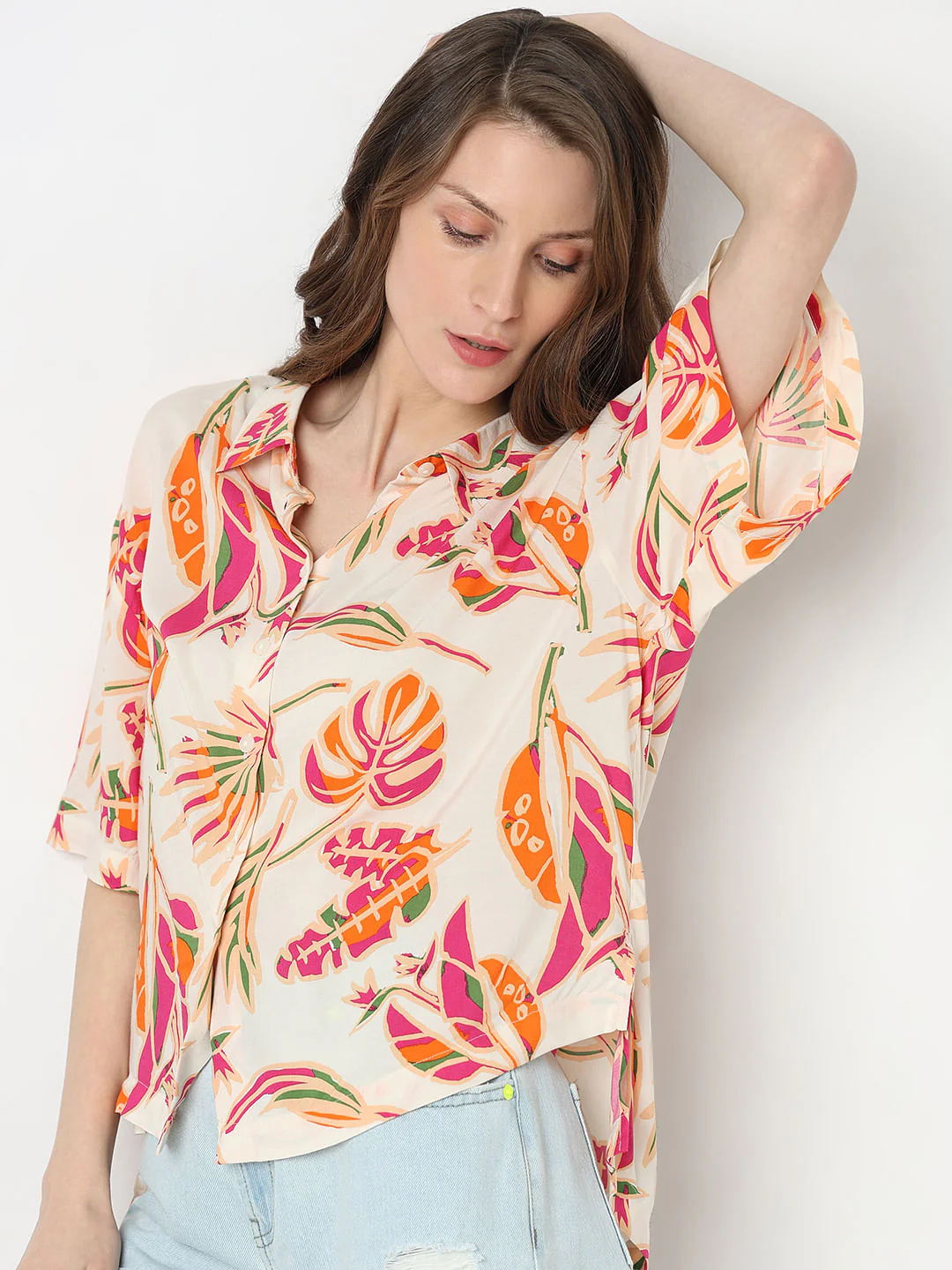 Orange Printed Shirt - Image 6