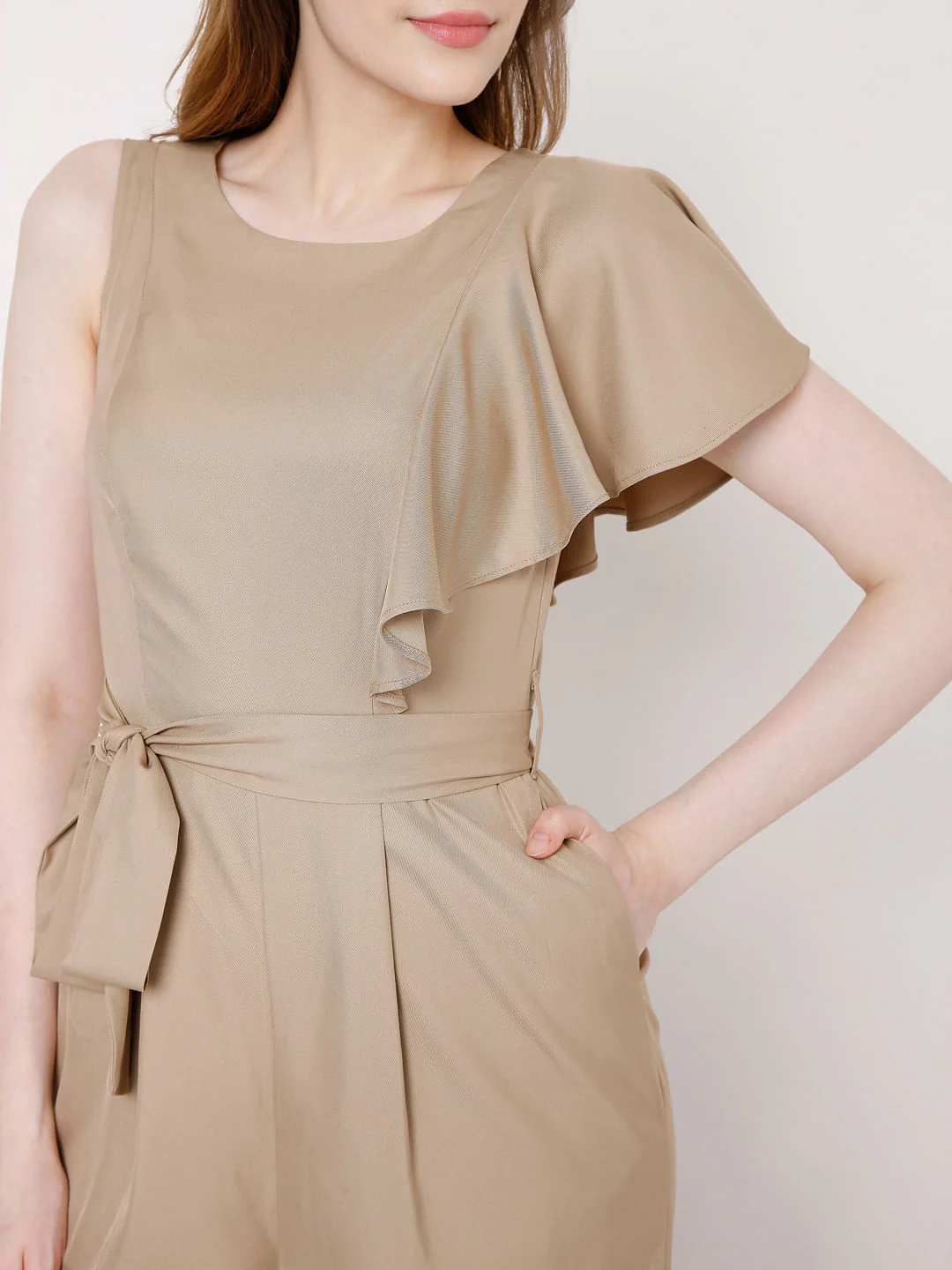 Brown Flared Sleeve Jumpsuit - Image 5
