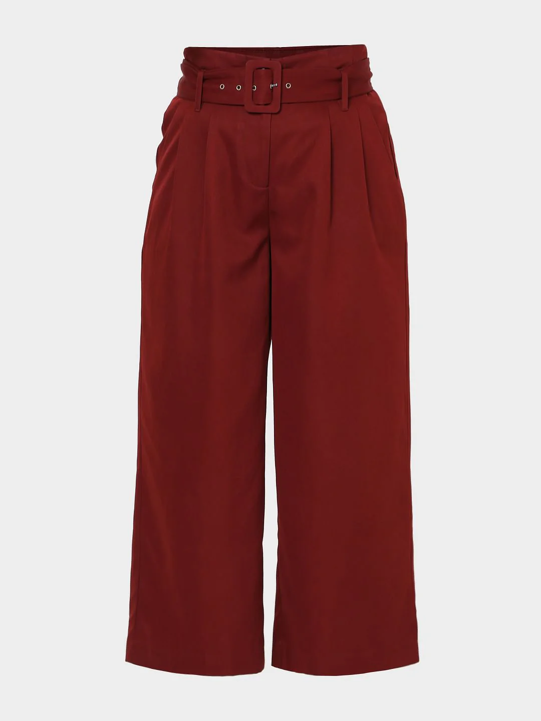 Red High Rise Culottes - Image 7