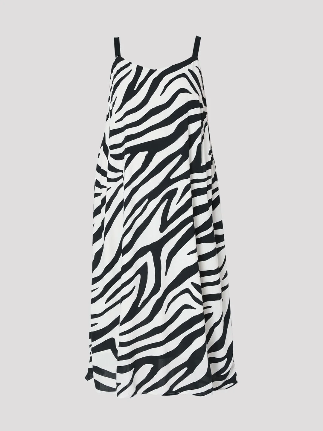 Curve Black & White Printed Midi Dress - Image 6