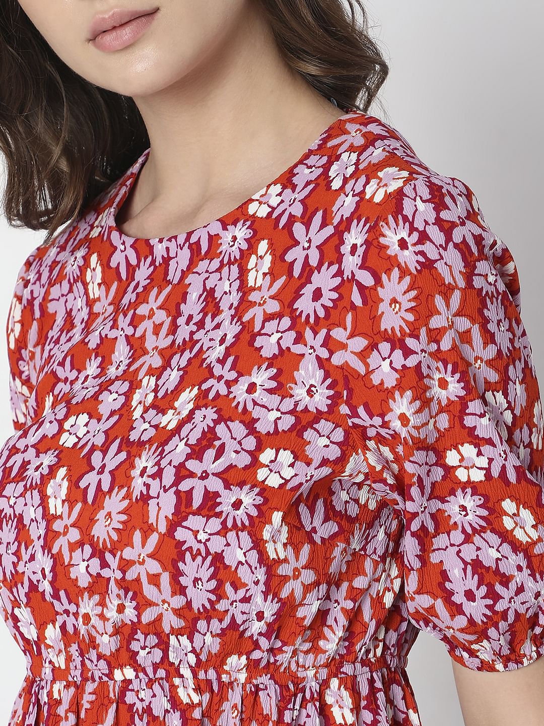 Orange Floral Top - Image 6