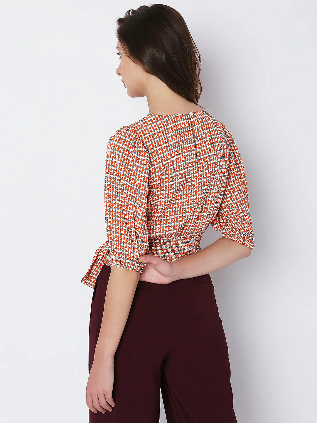 Orange Printed Top - Image 4