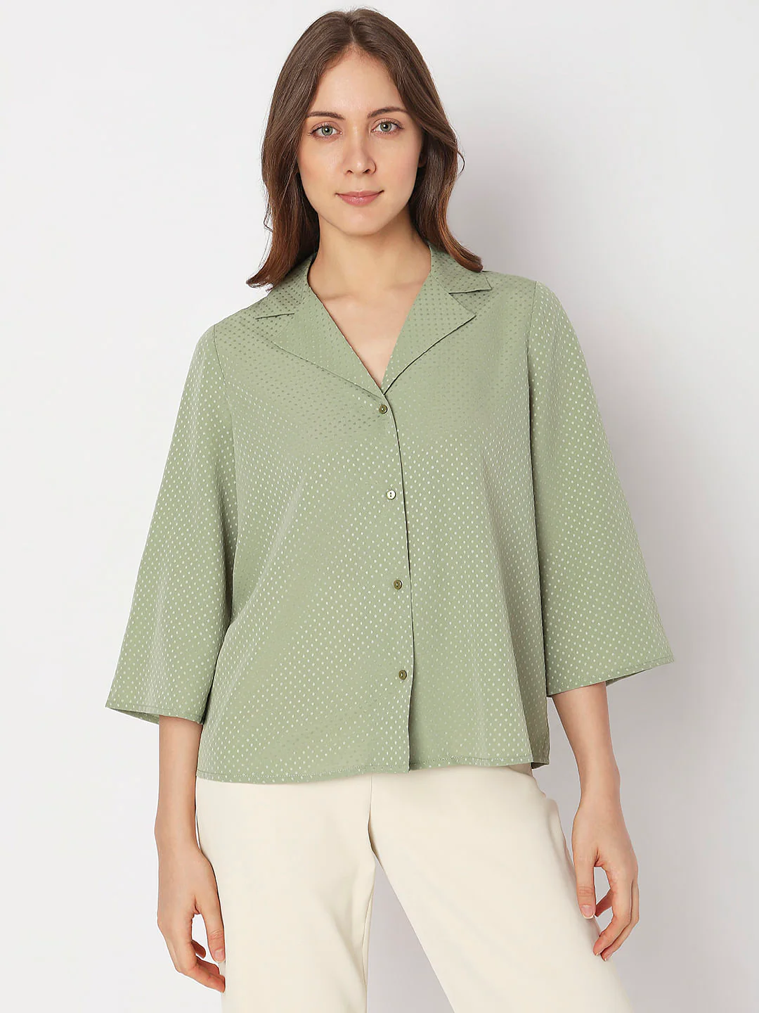 Green Polka Dot Shirt - Image 2