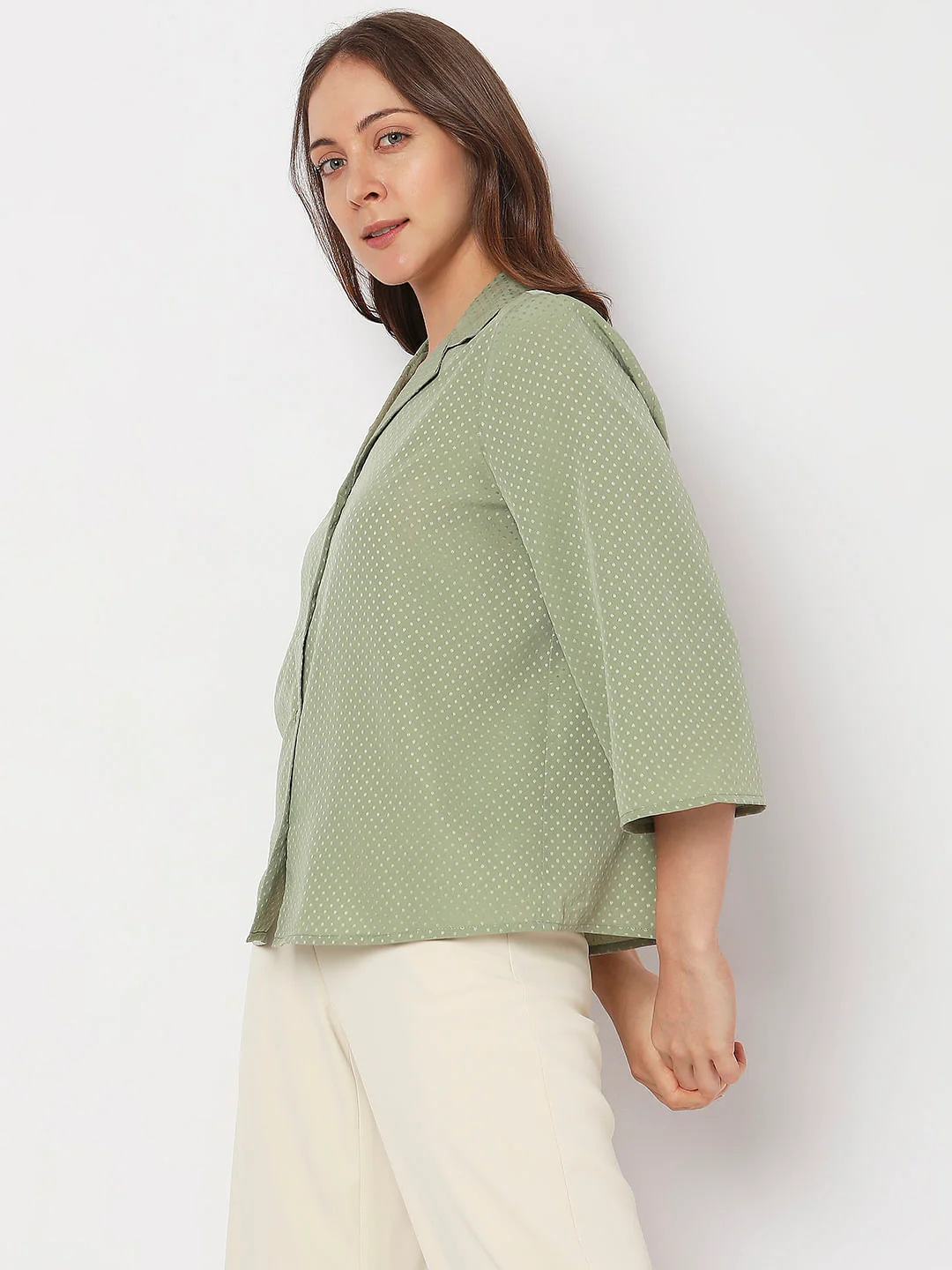 Green Polka Dot Shirt - Image 3