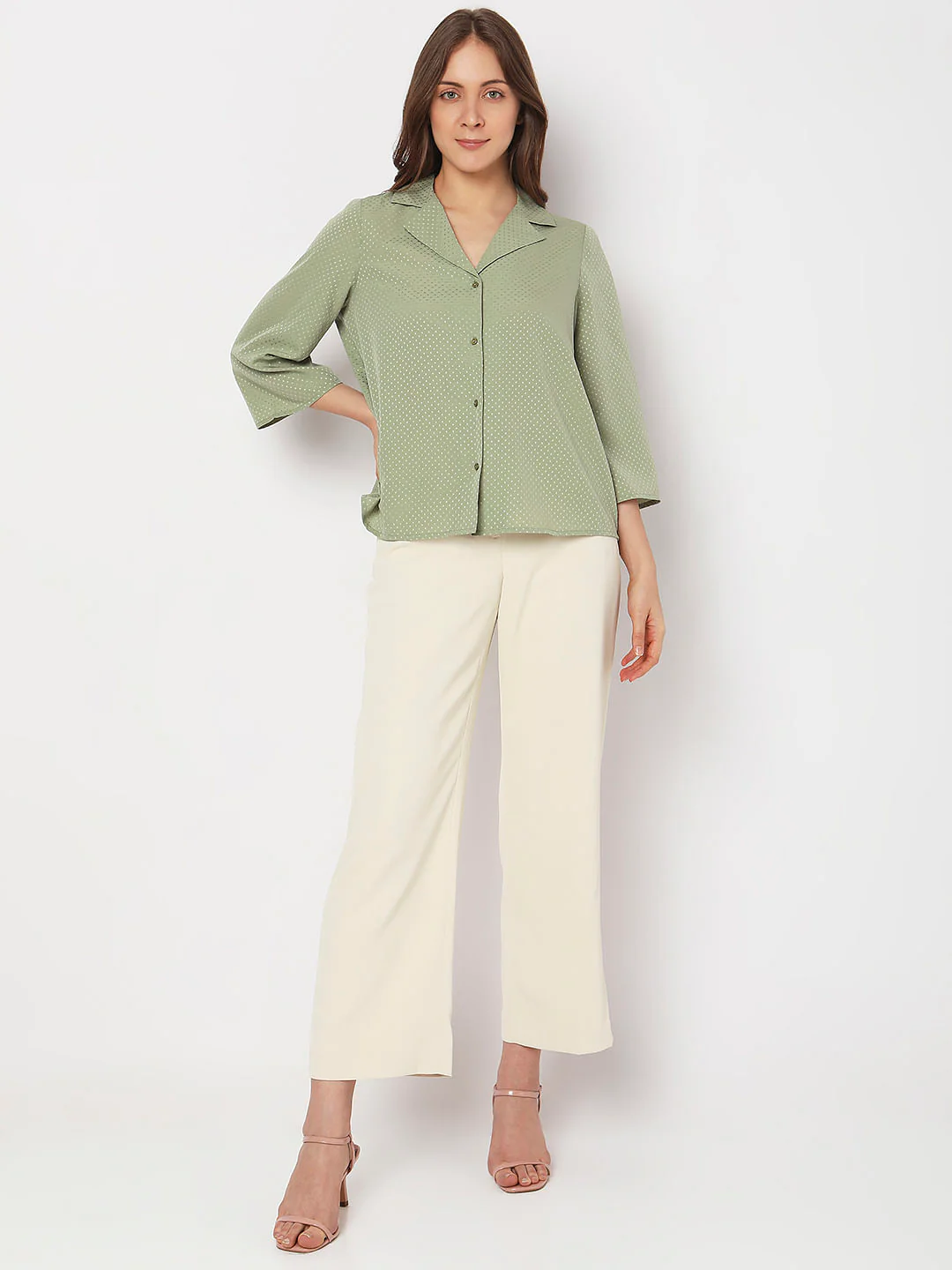 Green Polka Dot Shirt - Image 5