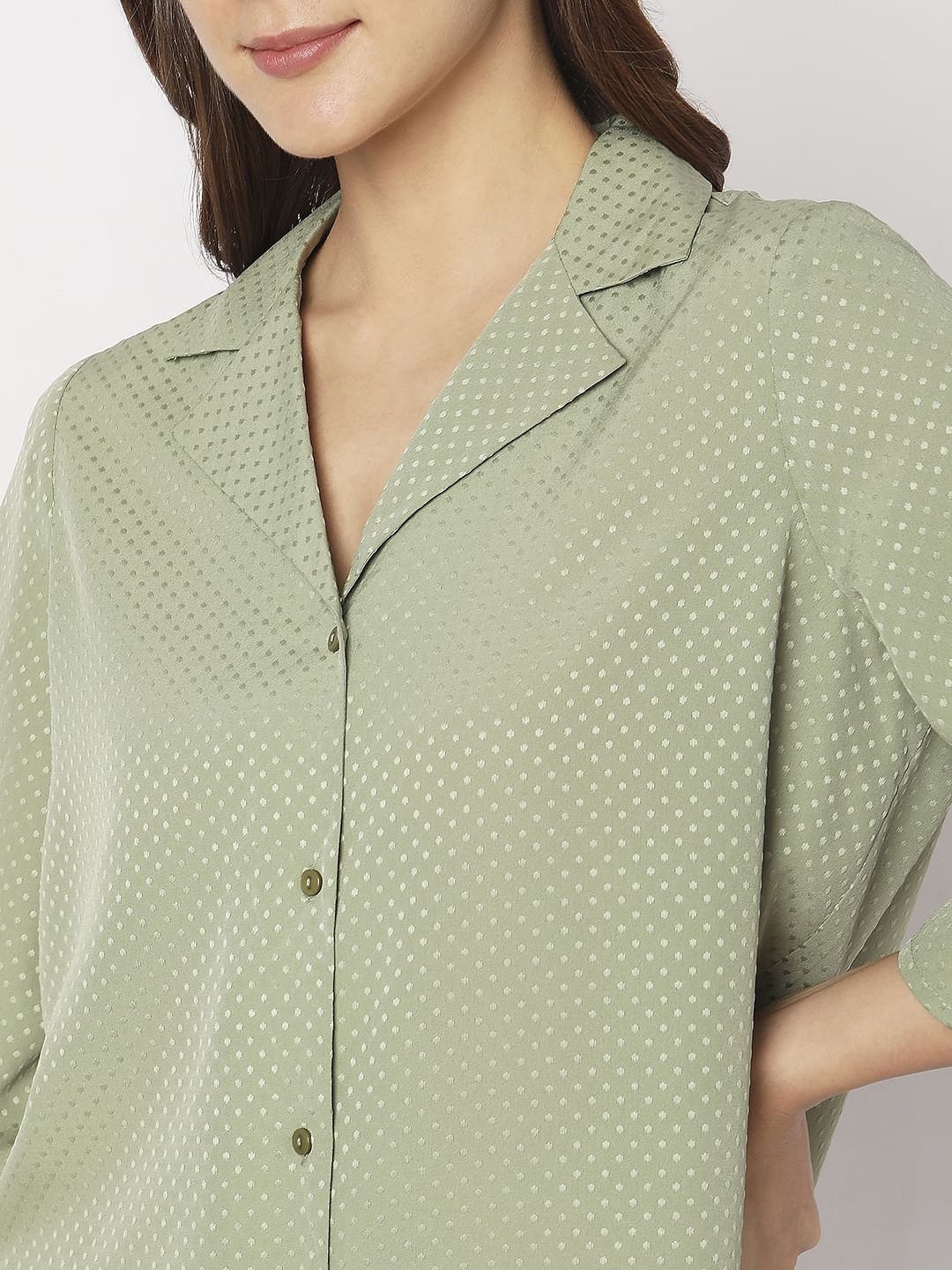 Green Polka Dot Shirt - Image 6