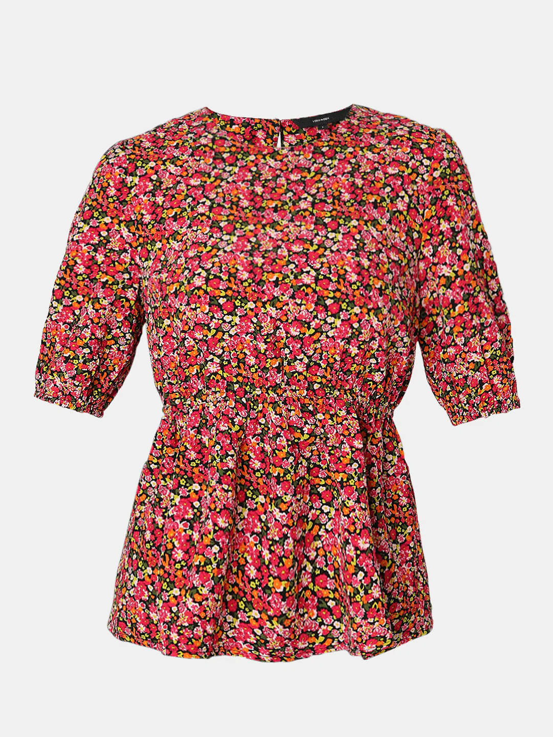 Black Floral Print Top - Image 7