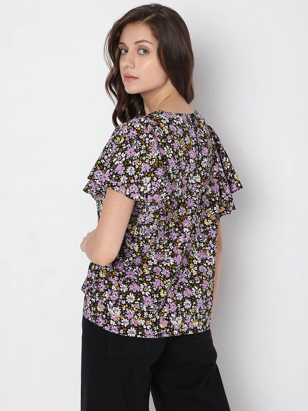 Black Floral Top - Image 4