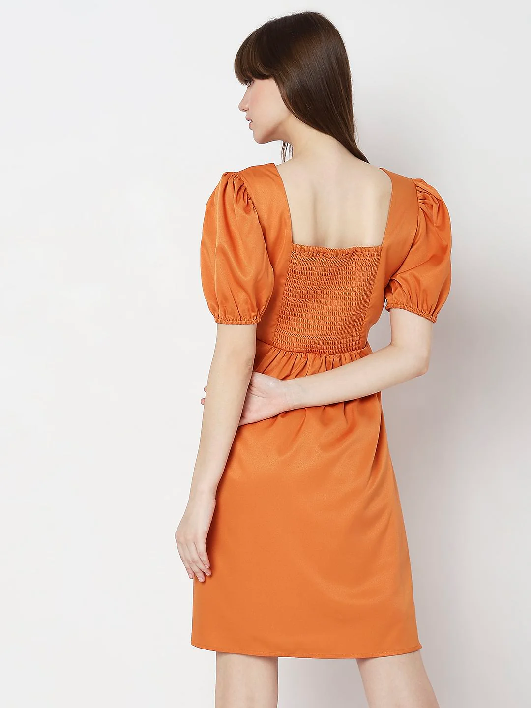 Orange Mini Dress - Image 4