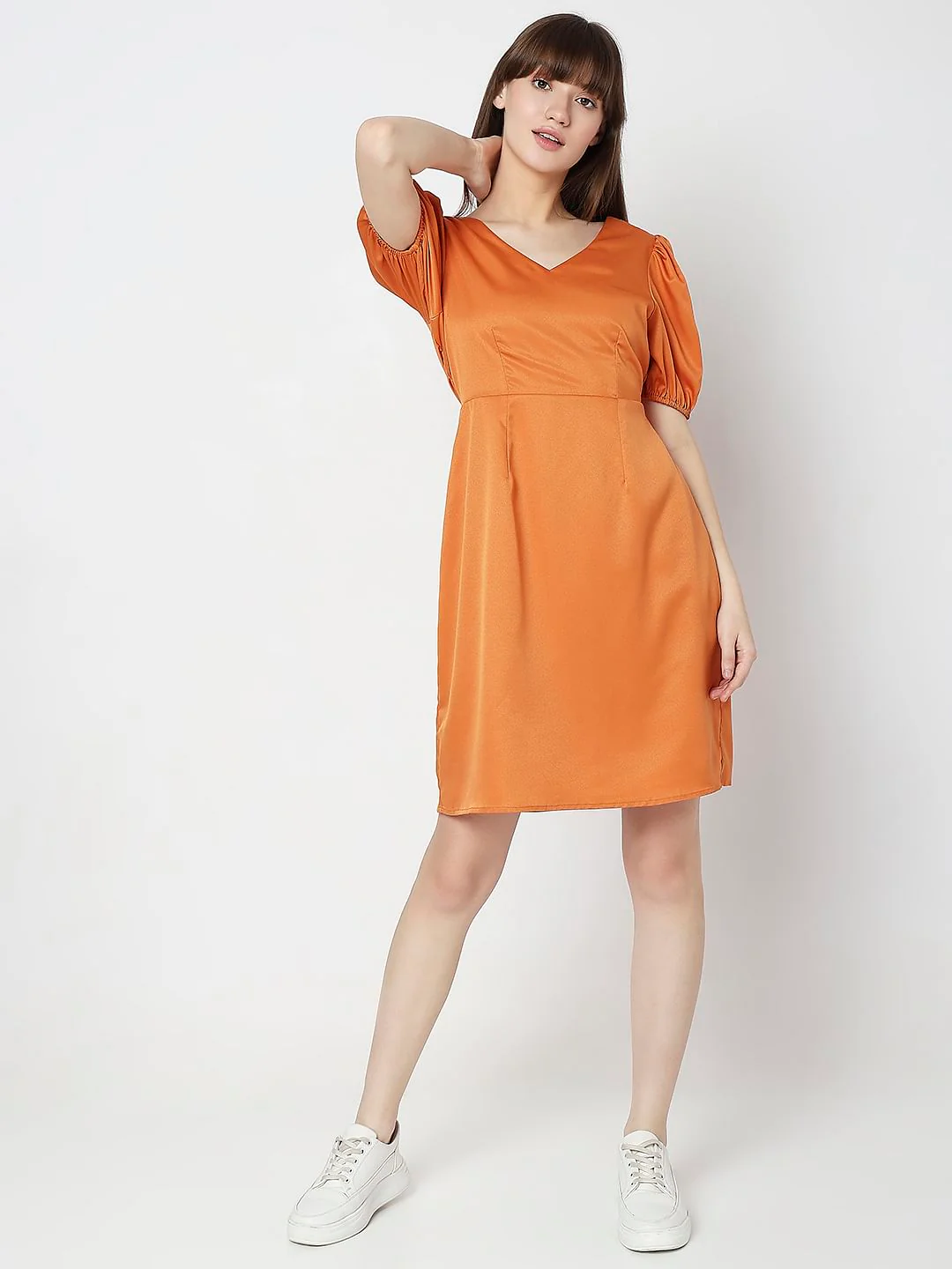 Orange Mini Dress - Image 5