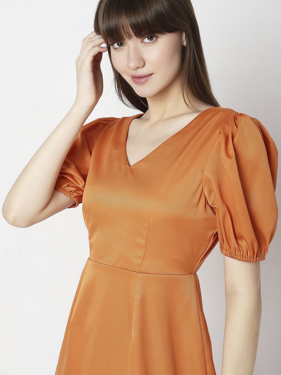 Orange Mini Dress - Image 6