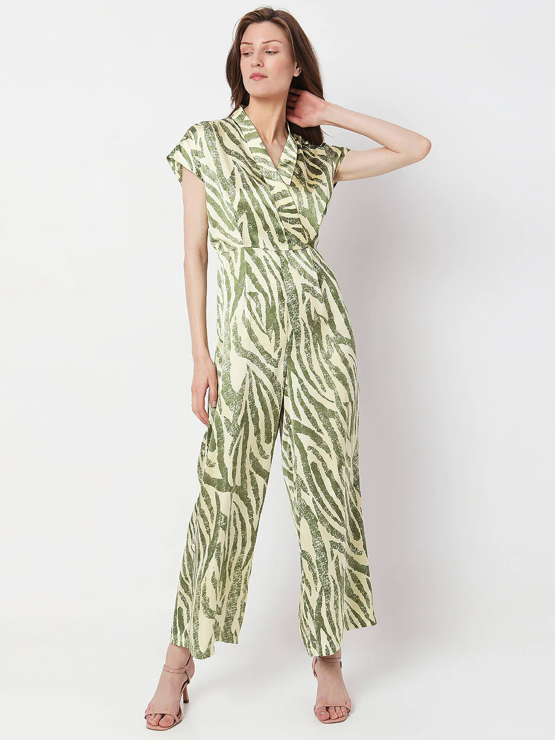 Green Animal Print Jumpsuit - Image 2