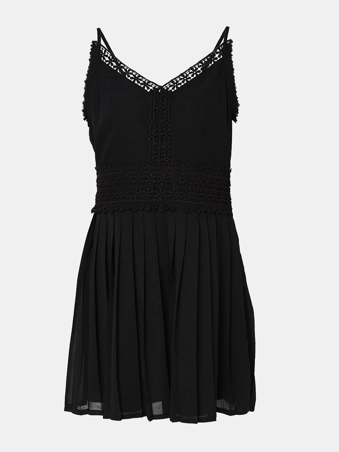 Black Strappy Lace Dress - Image 7