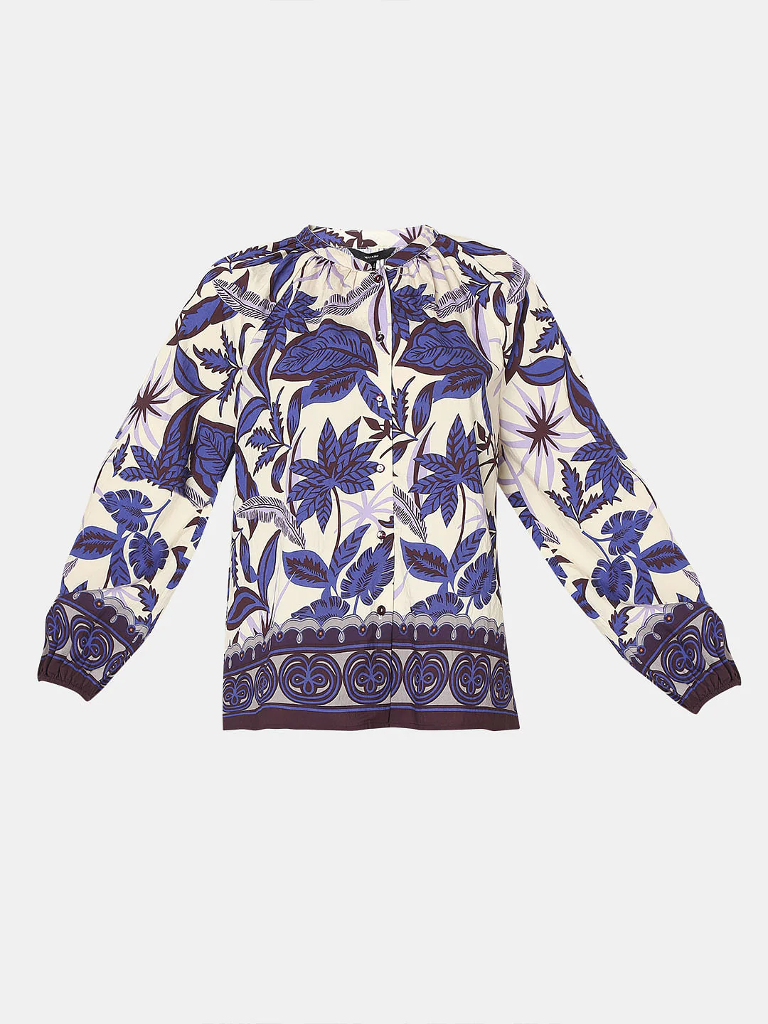 Purple Printed Co-Ord Set Shirt - Image 7