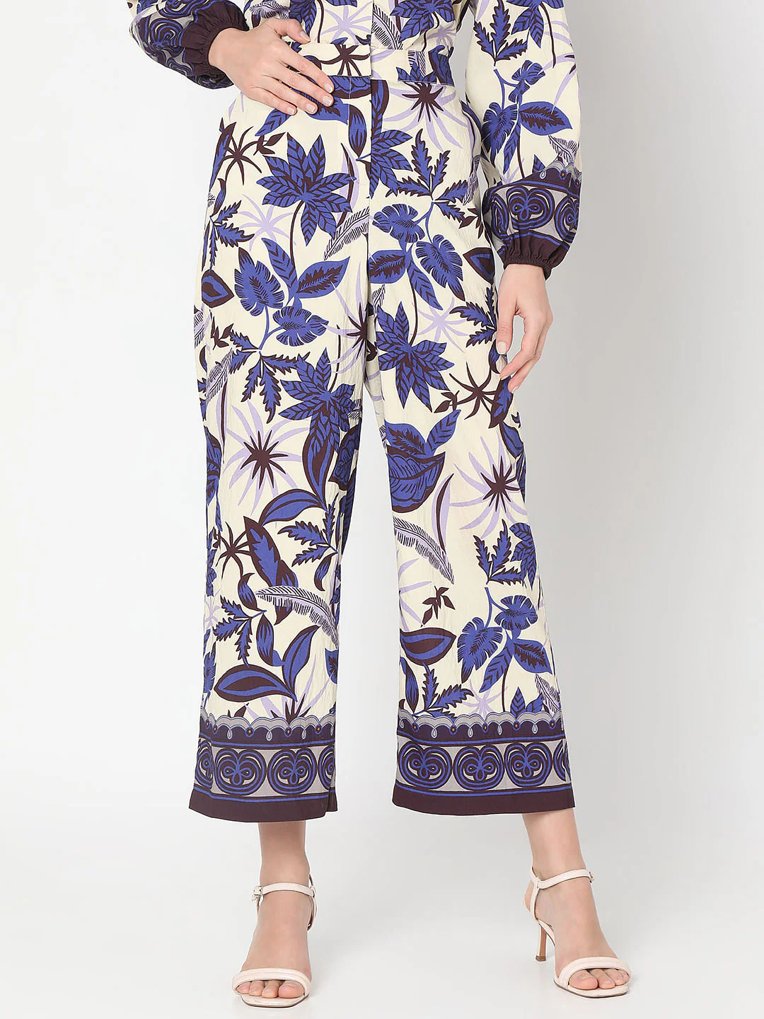 Purple Printed Co-Ord Set Pants - Image 2