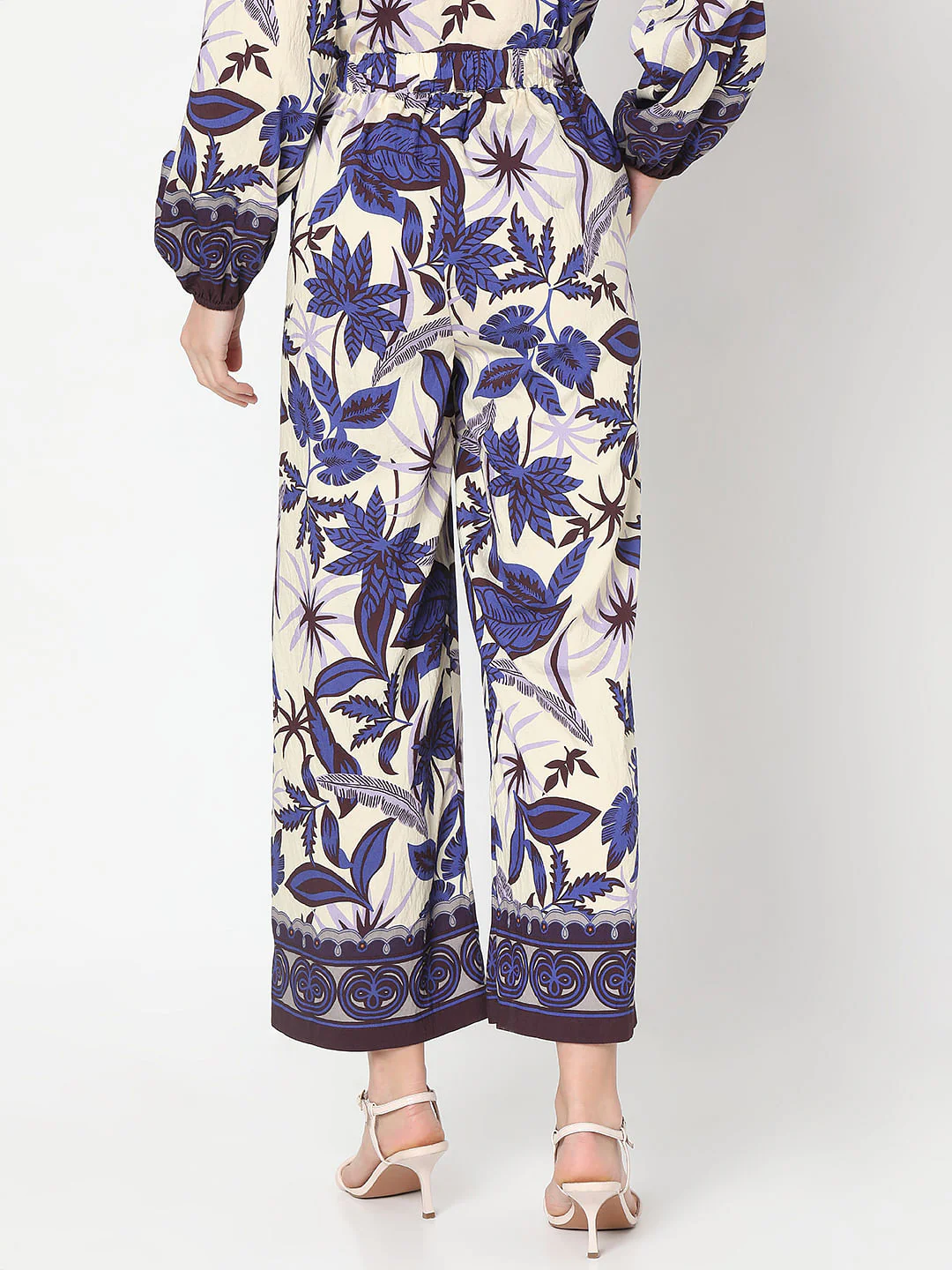 Purple Printed Co-Ord Set Pants - Image 4