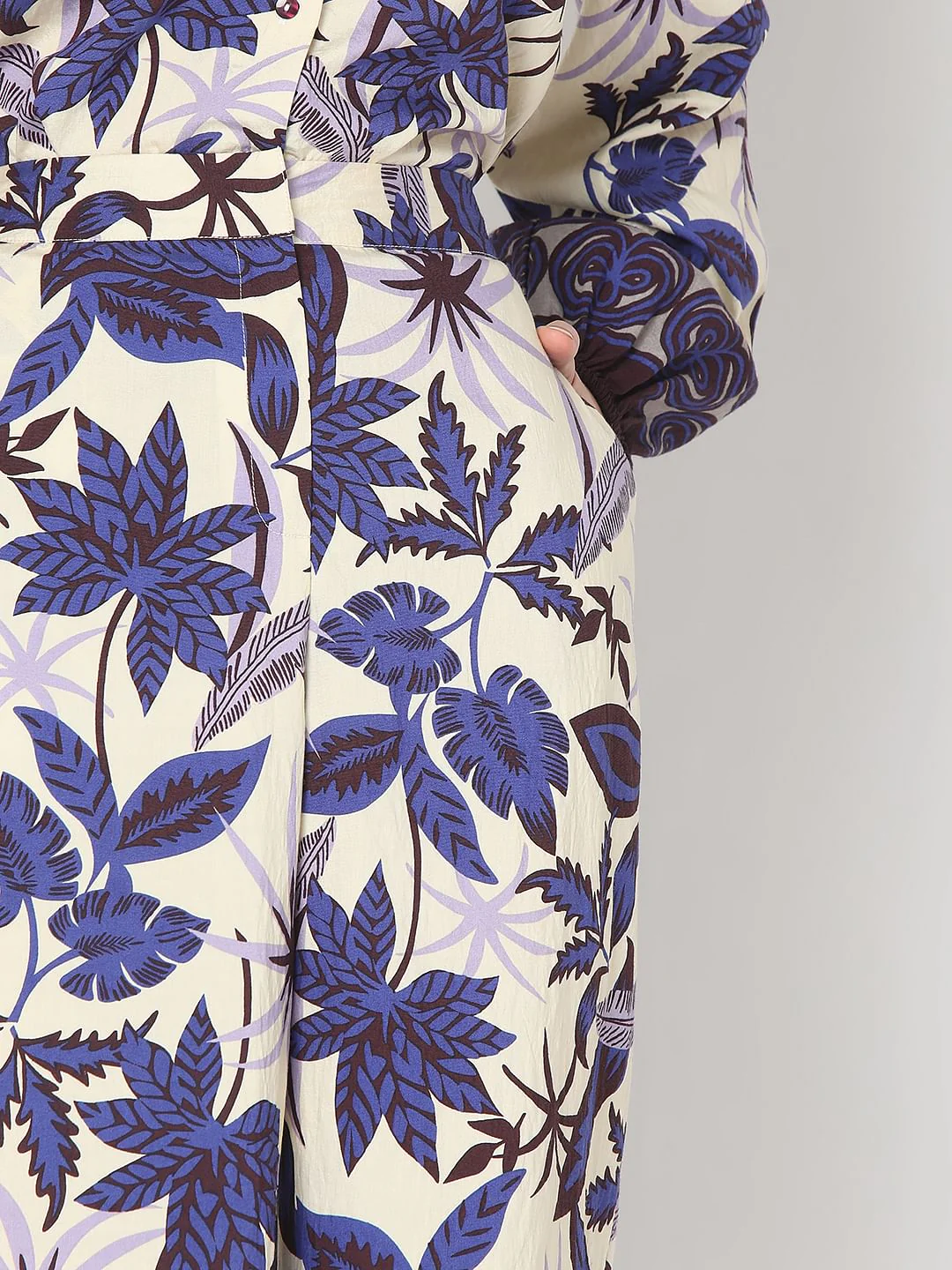 Purple Printed Co-Ord Set Pants - Image 6
