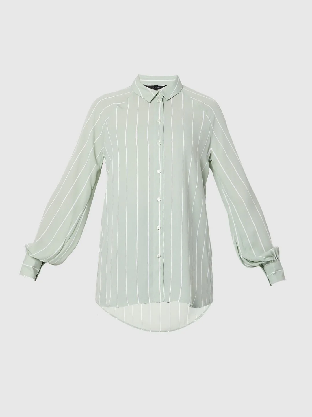 Green Vertical Stripe Shirt - Image 7