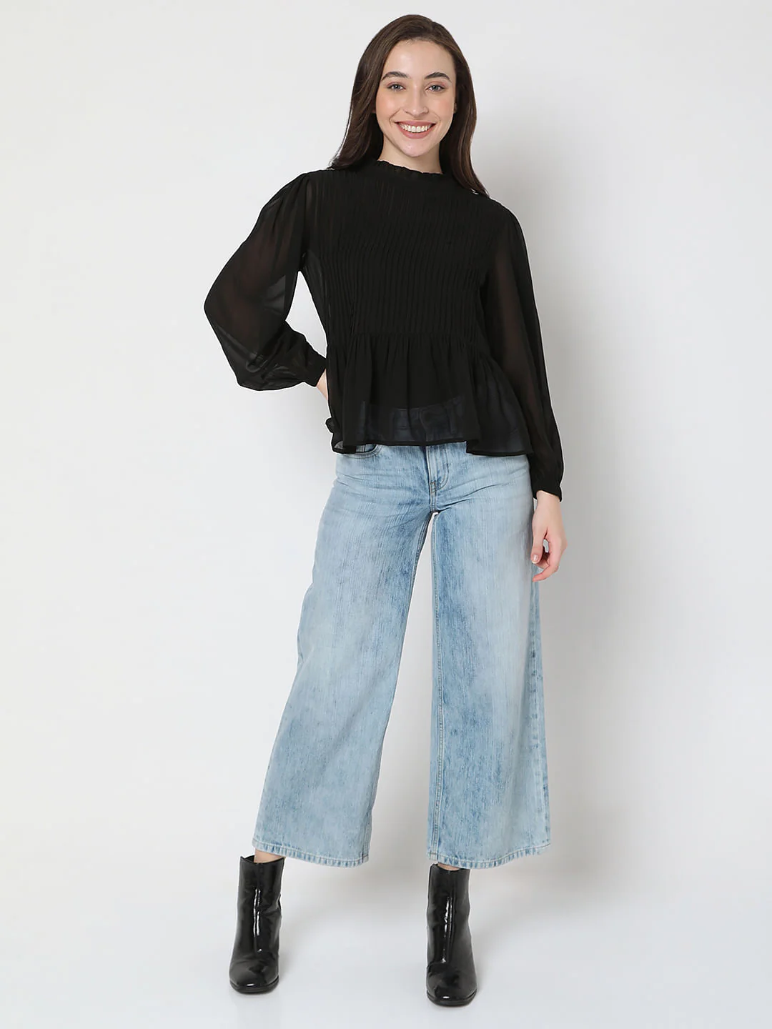 Black Pleated Top - Image 5