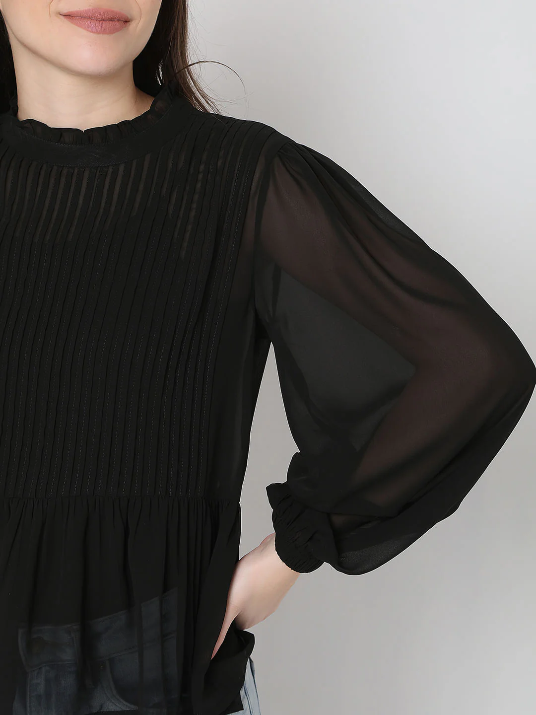 Black Pleated Top - Image 6
